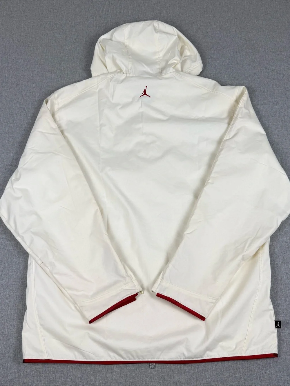 Jordan White Hooded Windbreaker Jacket Men’s M Y2K Jumpman Streetwear